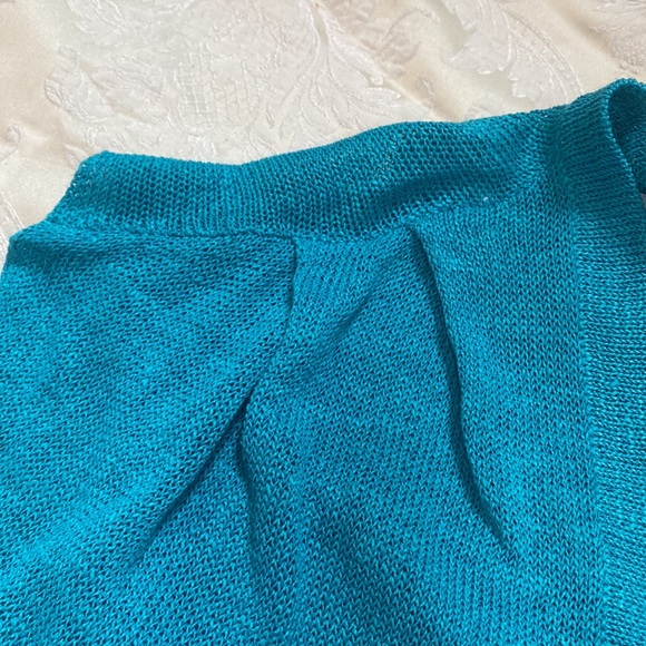 DKNYC Turquoise linen blend shrug - Picture 6 of 7